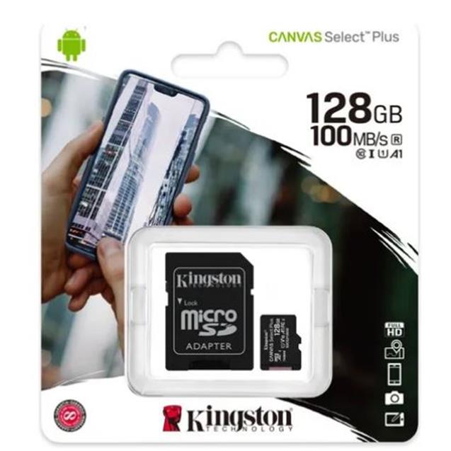 Banco Micro Sd Kingston Clase 10 Uhs-I 128gb (412128)
